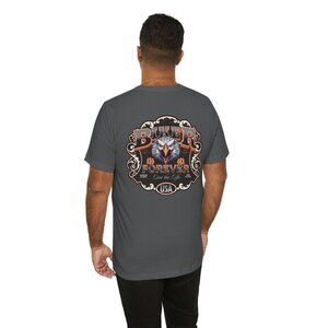 Biker Forever Live the Life USA Tee, Ride in Style Biker Forever Shirt,Biker Tee